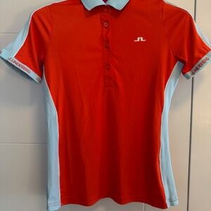 J. Lindeberg Golf/Tennis Polo - Tangerine color NEW - S